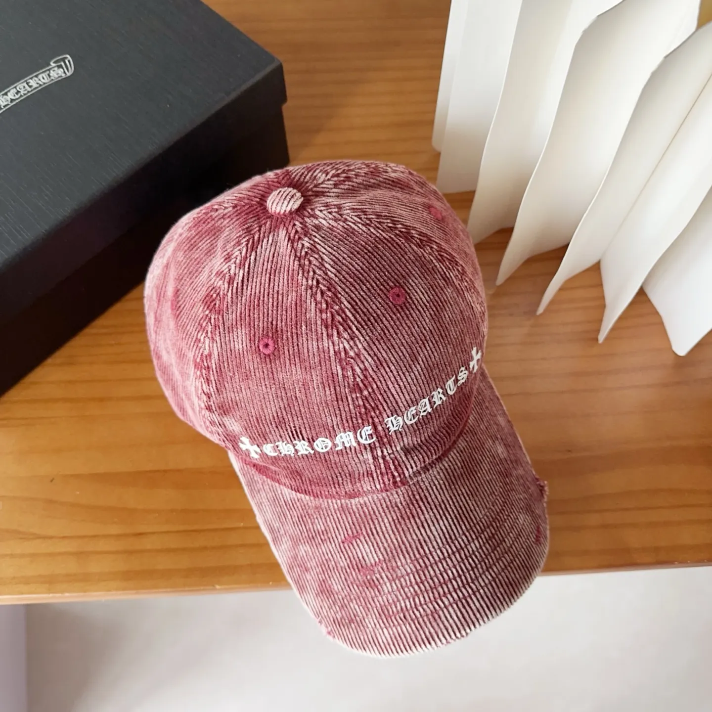 💰56 Chrome Hearts 💓Early autumn Korean style fashion retro distressed hole hat wear design versatile baseball cap peaked cap